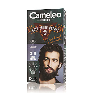 CAMELEO Men Hair Color Krēmkrāsa matiem, bārdai un ūsām 3.0 Tumši brūna 30ml