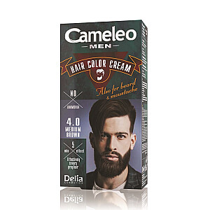 CAMELEO Men Hair Color Krēmkrāsa matiem, bārdai un ūsām 4.0 Vidēji brūna 30ml