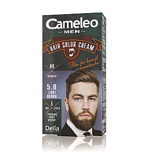 CAMELEO Men Hair Color Krēmkrāsa matiem, bārdai un ūsām 5.0 Gaiši brūna 30ml