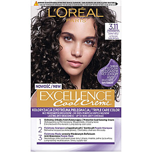 Matu krāsa L&#39;OREAL Excellence Cool Creme 3.11 Ultra Ash Dark Brown