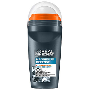 L&#39;OREAL Men Expert Magnesium Defense hipoalerģisks dezodorants roll-on 50 ml