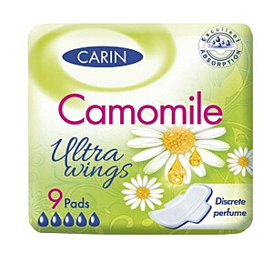 CARIN Antiseptic Ultra Wings ультратонкие гигиенические прокладки с крылышками ромашки 9 шт.