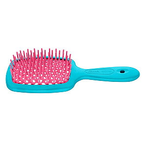 JANEKE Small Superbrush, maza atšķetināšanas birste frizieriem, rozā un zilā krāsā.