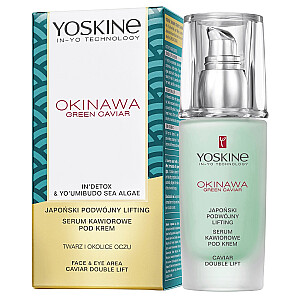 YOSKINE Okinawa Green Caviar Japāņu kaviāra dubultais liftinga serums zem krēma sejas un acu zonai 30ml