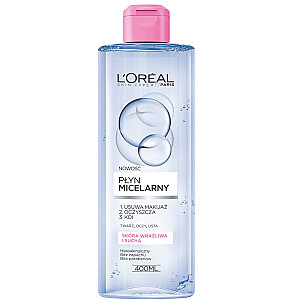 Micelārais fluīds L&#39;OREAL Skin Expert jutīgai un sausai ādai 400ml