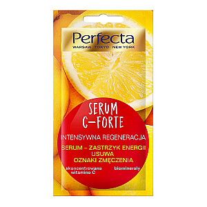 PERFECTA Serum C-Forte Injection intensyviai regeneruojantis serumas pašalina nuovargio požymius Vitaminas C ir biomineralai 8ml