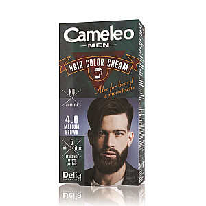 CAMELEO Men Hair Color Kreminiai dažai plaukams, barzdai ir ūsams 4.0 Vidutinio rudo 30ml