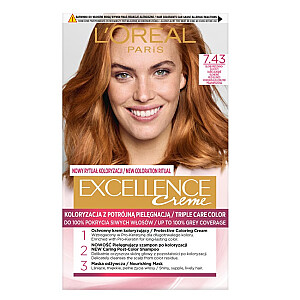 Краска для волос L’OREAL Excellence Creme 7.43 Блондин Медно-Золотой