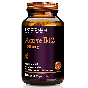 DOCTOR LIFE Active B12 активный витамин B12 500 мг пищевая добавка 60 капсул