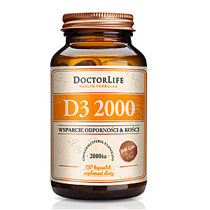 DOCTOR LIFE D3 2000 Холекальциферол из ланолина 2000МЕ БАД 120 капсул