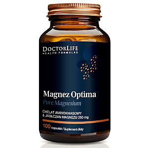 DOCTOR LIFE Magnesium Optima aminoskābju helāts un magnija malāts 200 mg 100 kapsulas