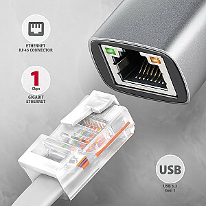 ADE-TXPD Сетевая карта Адаптер Gigabit Ethernet, USB-C 3.2 Gen 1, автоматическая установка, Asix AX8817, PD 100 Вт