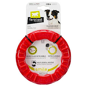 FERPLAST Smile Ring M red - Rotaļlieta suņiem