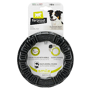 FERPLAST Smile Ring M melns - Rotaļlieta suņiem