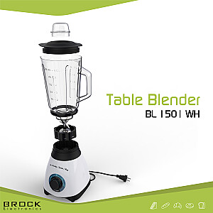 BROCK Blenderis. 1.5 L stikla trauks 500W