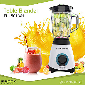 BROCK Blenderis. 1.5 L stikla trauks 500W