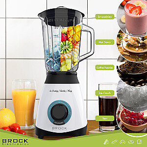 BROCK Blenderis. 1.5 L stikla trauks 500W