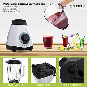 BROCK Blenderis. 1.5 L stikla trauks 500W