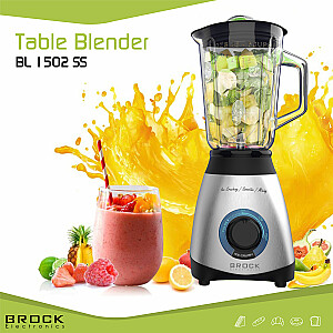 BROCK Blenderis. 1.5 L stikla trauks 500W