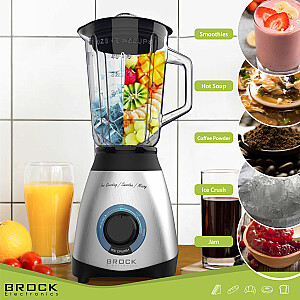 BROCK Blenderis. 1.5 L stikla trauks 500W