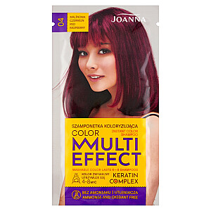 JOANNA Multi Effect Keratin Complex Color Instant Color Shampoo krāsojošs šampūns 04 aveņu sarkans 35g
