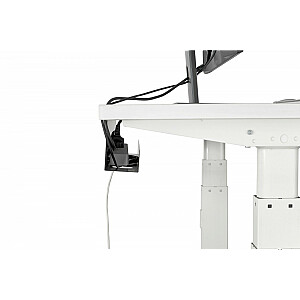 Стальной держатель для организации кабелей/разветвителей под столом, винтовое крепление, 60 см, черный