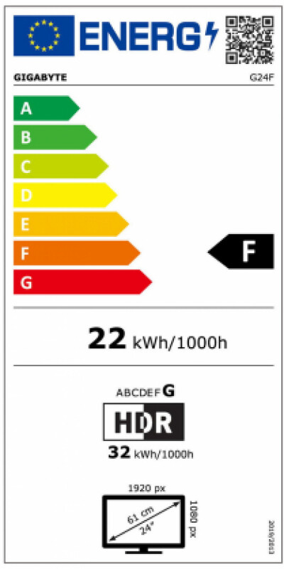 GIGABYTE MONITOR 24" G24F 2