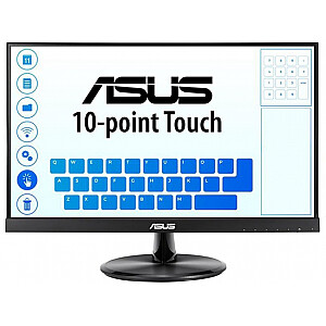 Asus Touch LCD VT229H 21.5 ", Touchscreen, IPS, FHD, 1920 x 1080 pixels, 5 ms, 250 cd/m², Black, 10-point Touch, 178° Wide Viewing Angle, Frameless, Flicker free, Low Blue Light, HDMI, 7H Hardness