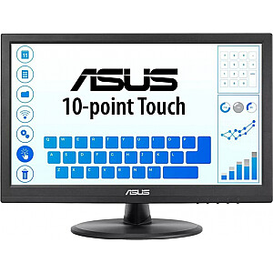 ASUS VT168HR 15.6" WLED/TN, 16:9, 1366x768, 220cd/㎡, 5ms/DP, HDMI, USB/Black