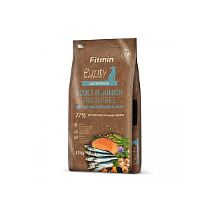 FITMIN Purity Grainfree Adult&amp;Junior zivs - sausā suņu barība - 12kg