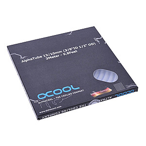 Alphacool AlphaTube HF, 13/10mm, 3m, caurspīdīgs (18413)