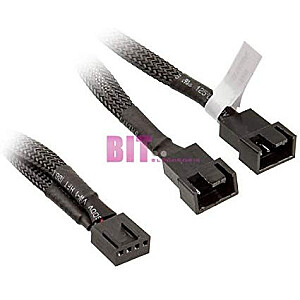 Y-образные кабели EKWB для 4-контактного вентилятора с ШИМ, 10 см (черные)