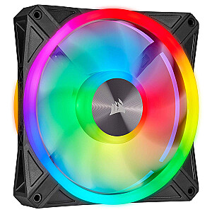 Corsair iCUE QL140 RGB 140x140x25 korpusa ventilators (melns, viens ventilators bez kontrollera)