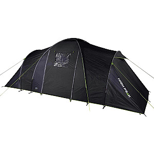 Купольная палатка High Peak Como 6.0 (темно-серый/зеленый, 2 спальни, модель 2022 г.)