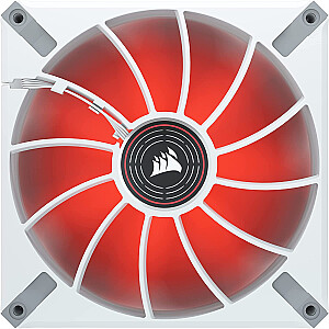 Corsair ML140 LED ELITE Red Premium 140mm PWM 140x140x25, корпусной вентилятор (белый/красный)