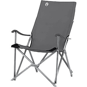 Coleman alumīnija siksnas krēsls 2000038342, nometnes krēsls (pelēks/sudrabs)