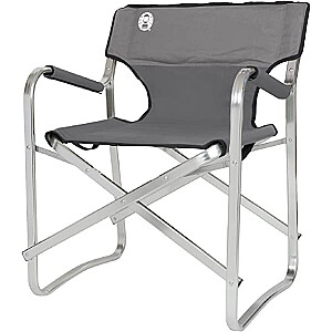 Coleman alumīnija klāja krēsls 2000038337, nometnes krēsls (pelēks/sudrabs)