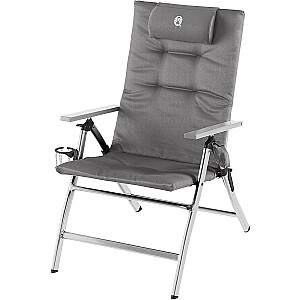 Coleman 5-позиционное мягкое кресло с откидной спинкой 2000038333, шезлонг для кемпинга (серый/серебристый)