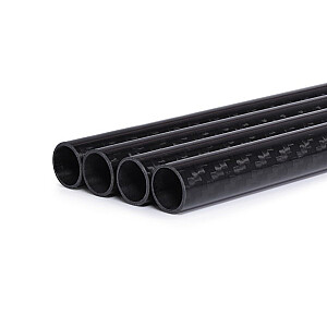 Alphacool Carbon HardTube 13mm 4x80cm, caurule (melna, komplektā 4 gab.)