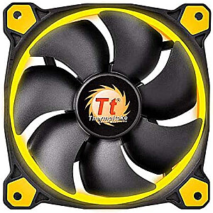 Thermaltake Riing 14 LED Yellow 140x140x25, корпусной вентилятор (черный/желтый)