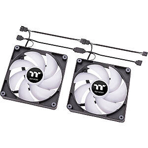 Thermaltake CT120 ARGB Sync PC Cooling Fan, корпусной вентилятор (черный, 2 шт. в упаковке, без контроллера)