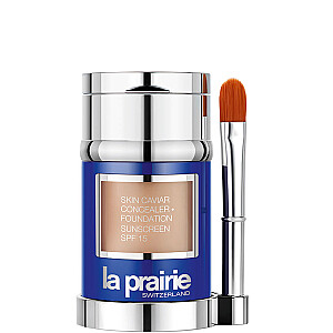 LA PRAIRIE Skin Caviar Concealer Foundation Krēma bāze ar ikriem SPF15 un zeltaini smilškrāsas korektoru 30 ml