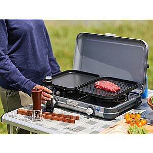 Campingaz Camping Kitchen 2 Grill & Go CV, газовая плита (серый/черный, 2x 2 кВт, модель 2023 г.)