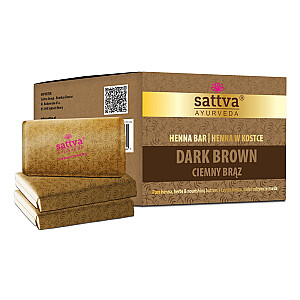 Хна SATTVA Ayurveda Henna Bar с косметикой Темно-коричневый 3x80г