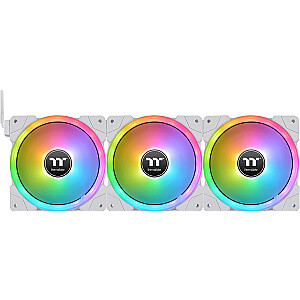 Thermaltake SWAFAN EX14 RGB White TT Premium Edition datora dzesēšanas ventilatora korpusa ventilators (balts, 3 komplekti ar kontrolieri)