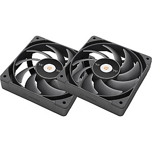 Thermaltake TOUGHFAN 14 Pro augsta statiskā spiediena datora dzesēšanas ventilators 140x140x25 korpusa ventilators (melns, iepakojumā ir 2 ventilatori)