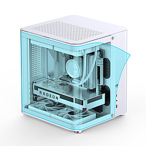 Корпус Jonsbo TK-1 2.0 Micro-ATX, закаленное стекло - белый