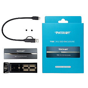 Корпус Patriot TXD USB3.2 для твердотельного накопителя M.2 NVMe 1.3, до 8 ТБ — алюминий