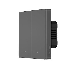 Sonoff умный 2-канальный Wi-Fi настенный выключатель черный (M5-2C-86)