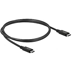 Кабель DeLOCK USB4, коаксиальный 40 Гбит/с, 0,8 м, черный — 86979